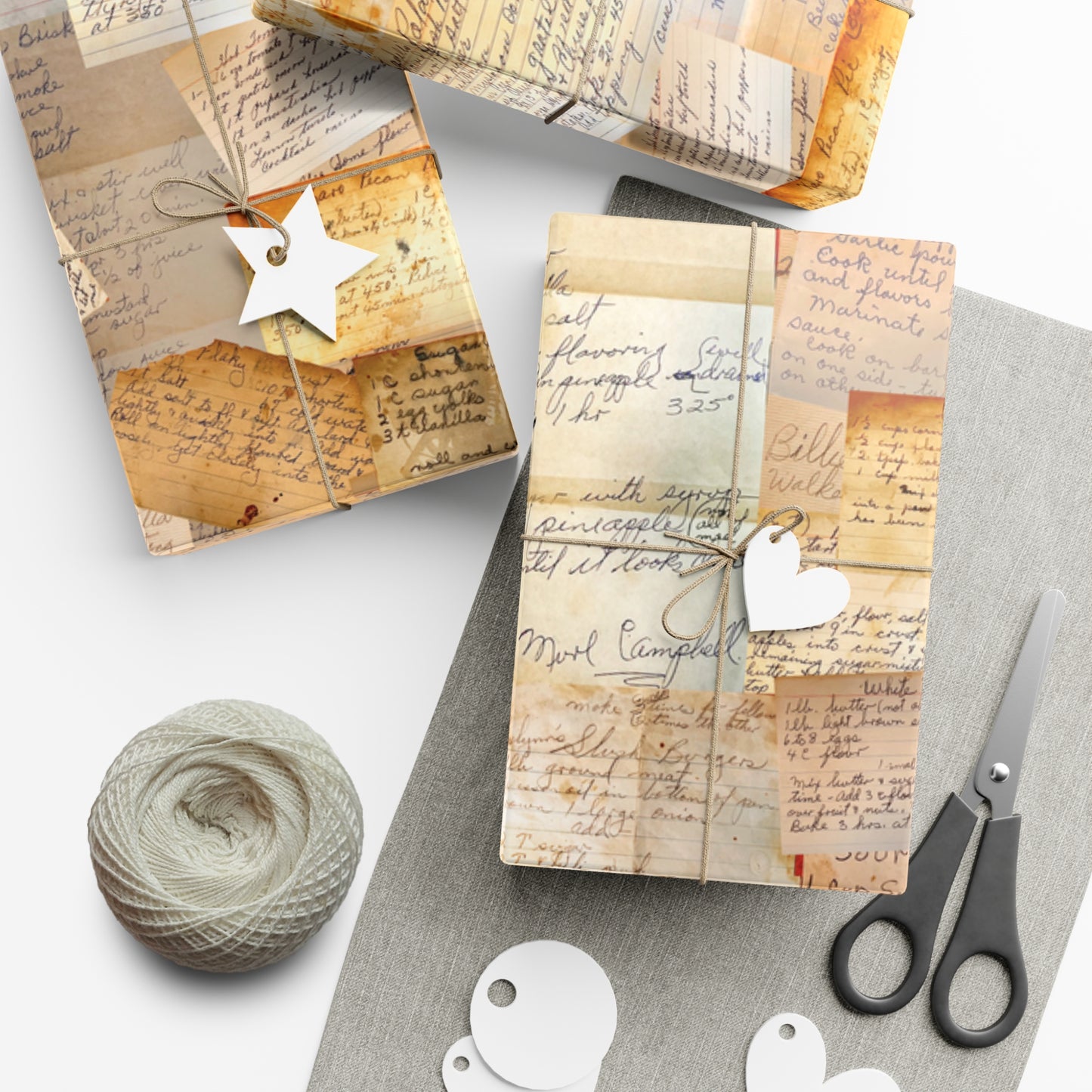 Recipe Card Gift Wrap Paper