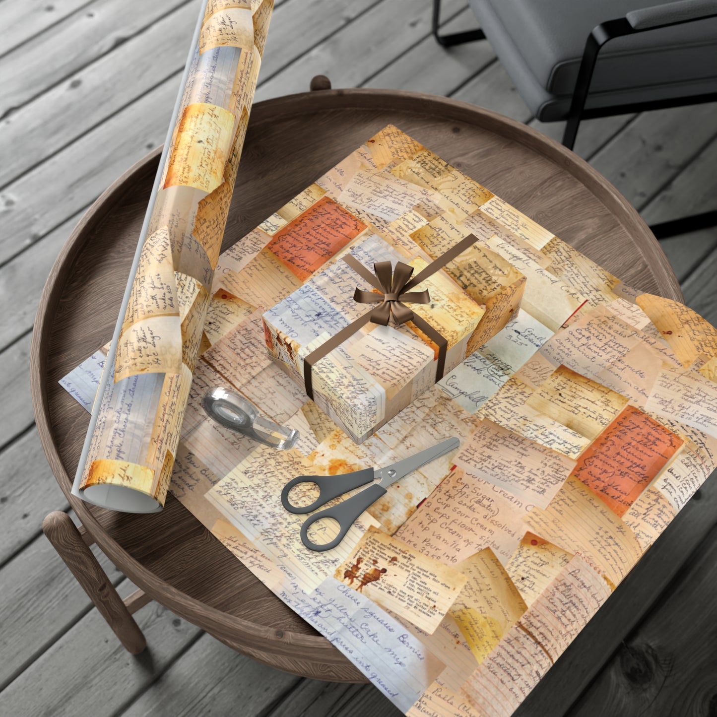Recipe Card Gift Wrap Paper