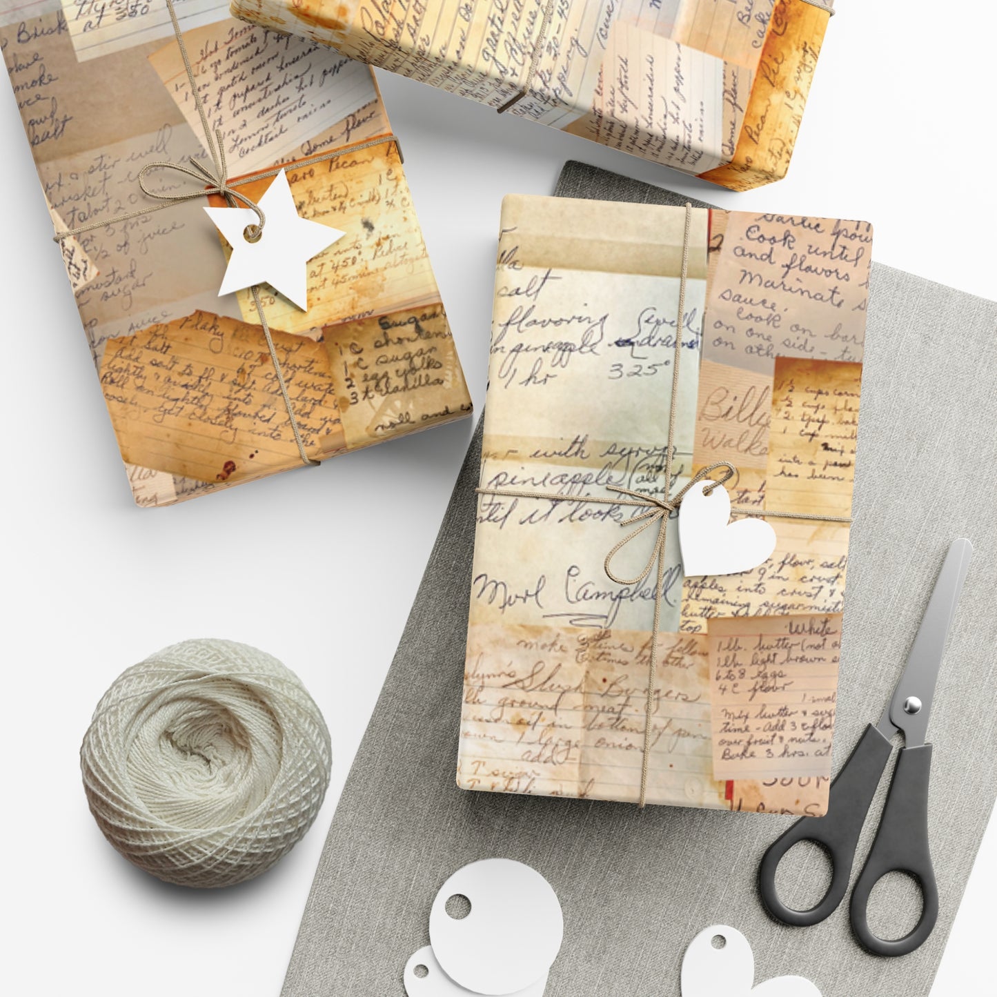 Recipe Card Gift Wrap Paper