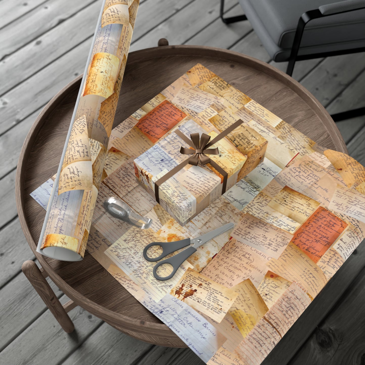 Recipe Card Gift Wrap Paper